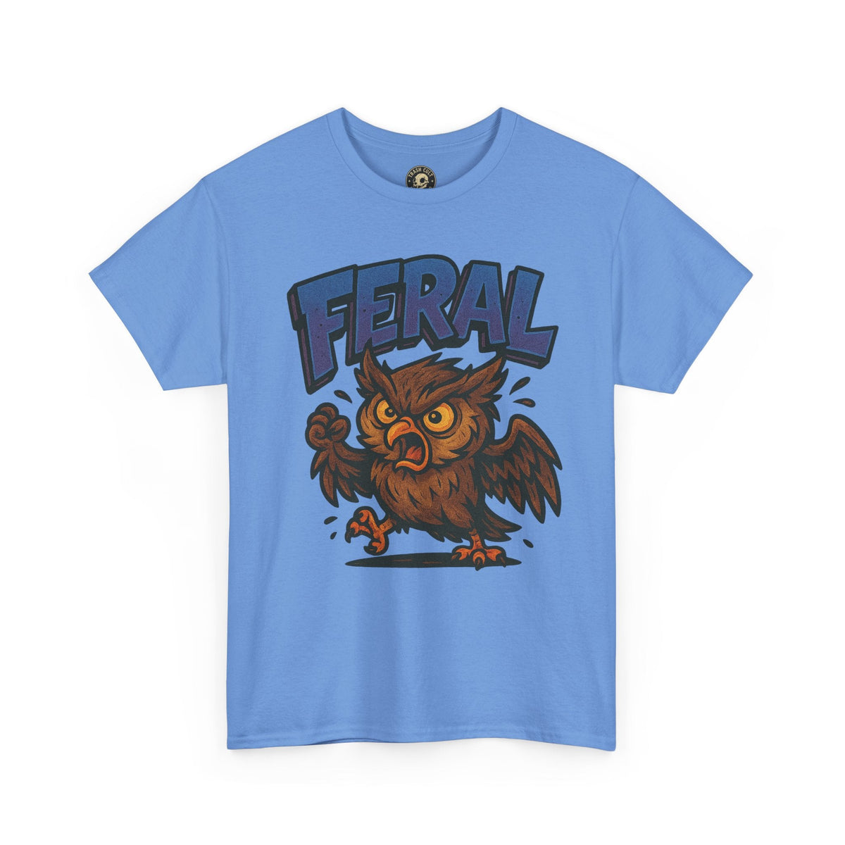 Feral Owl T-Shirt – Bold Animal Graphic Tee | Unisex Cotton Shirt for Bird Nerds & Chaos Lovers