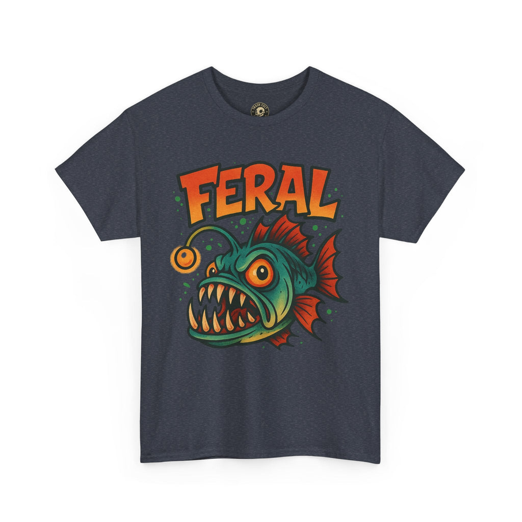 Feral Graphic Tee, Unisex Heavy Cotton Shirt, Edgy Apparel for Art Lovers, Perfect for Gifts and Casual Wear, Streetwear Fashion
