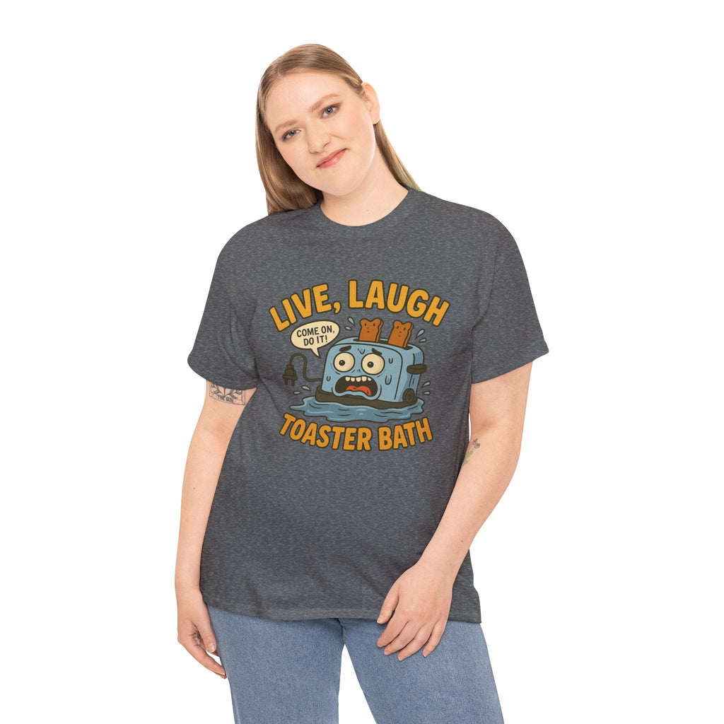 Funny Toaster Bath Tee, Humorous Unisex Shirt, Gift for Friends, Lightweight Cotton Tee, Birthday Party Outfit