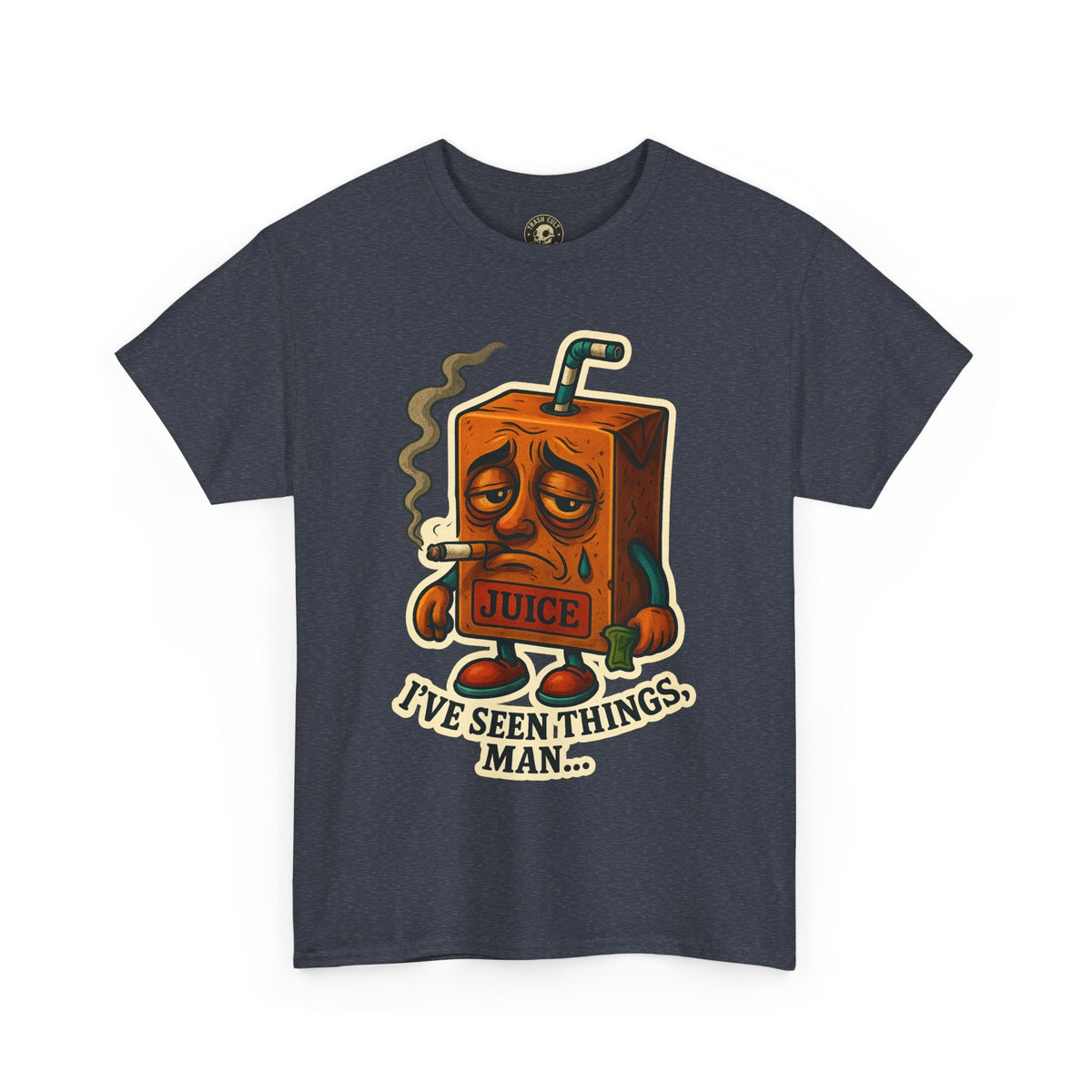 Juice Box Graphic Tee - I've Seen Things Man, Funny T-Shirt, Gift for Friends, Unisex Cotton Tee, Humor Merchandise