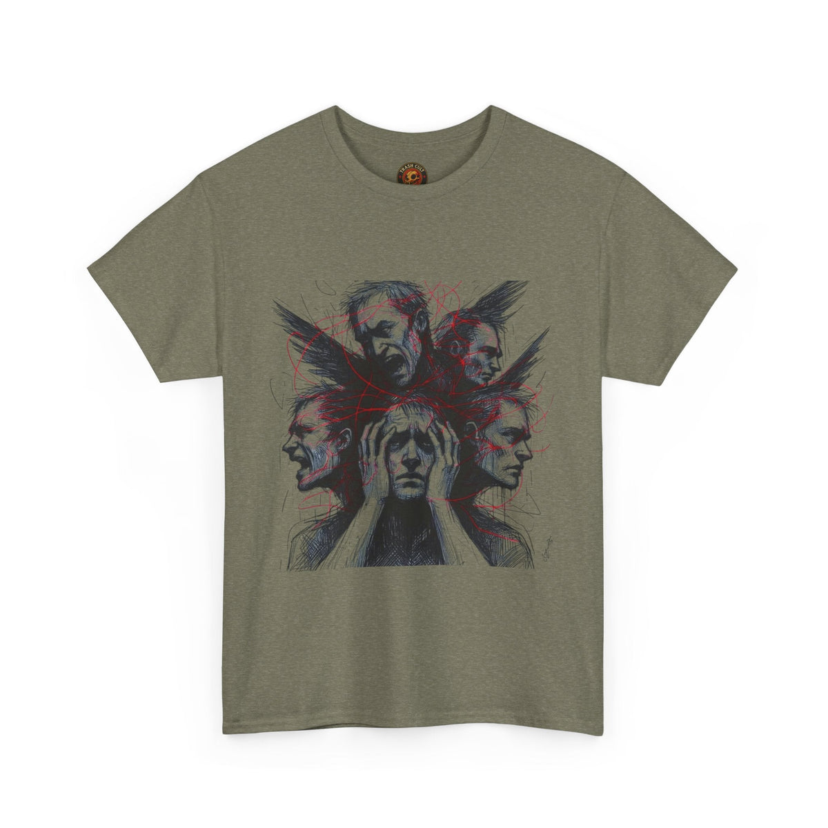 Xian Allen x Trash Cult Shirt – “Loud Inside My Head” | Dark Illustrative Art Tee