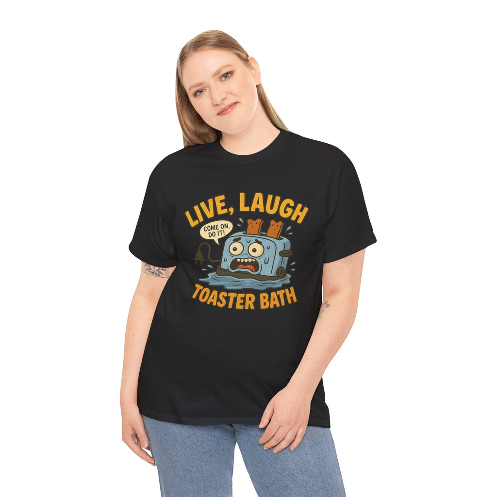 Funny Toaster Bath Tee, Humorous Unisex Shirt, Gift for Friends, Lightweight Cotton Tee, Birthday Party Outfit