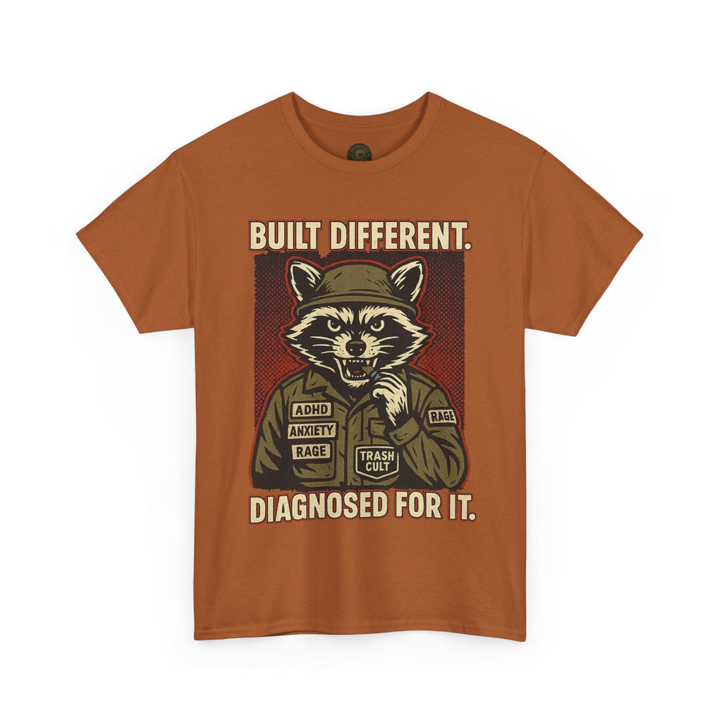 Built Different Diagnosed For It Military Raccoon Shirt – Gildan 5000