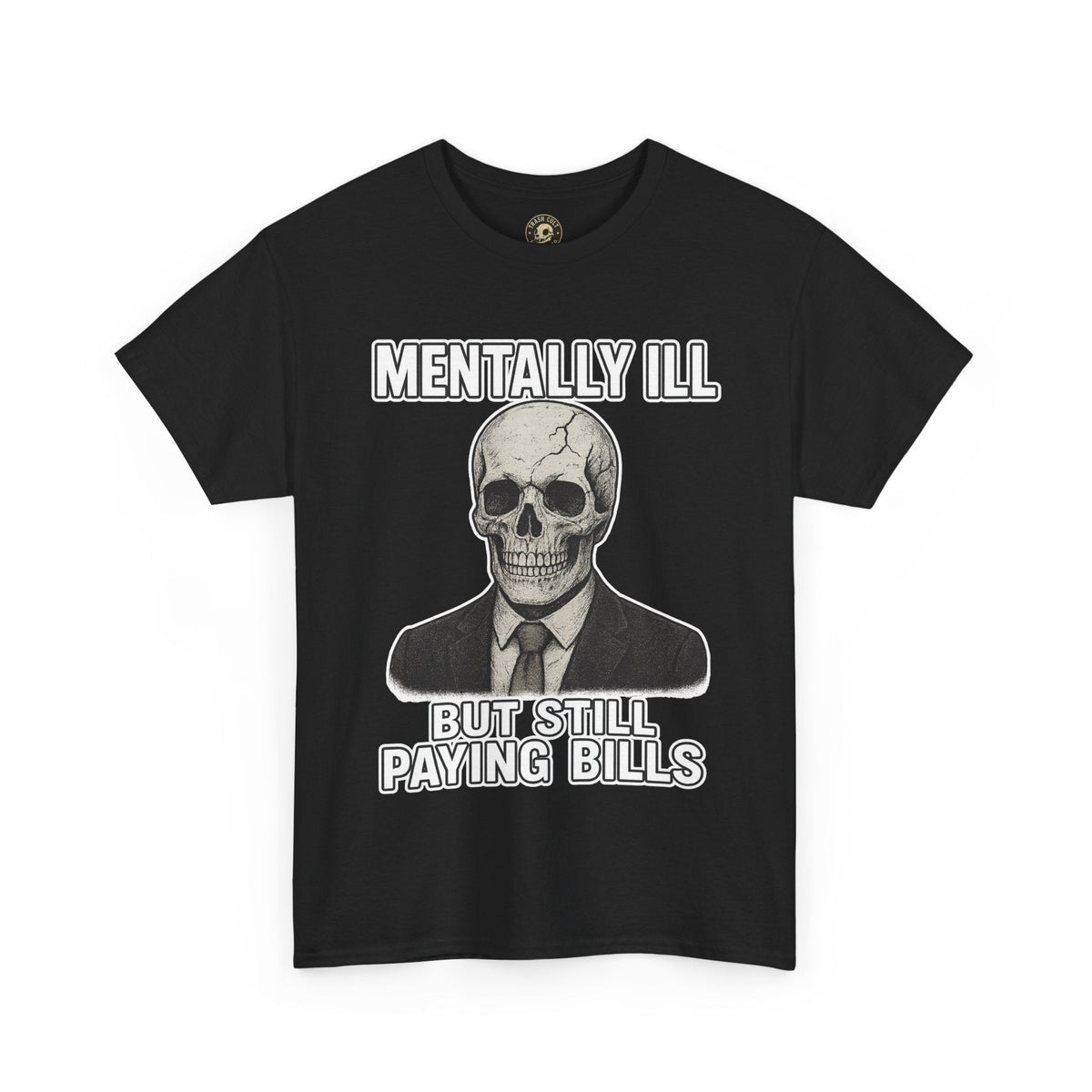 Mental Health Awareness Tee, Unisex Skull Shirt, Funny Graphic Tee, Quirky Casual Wear, Gifts for Friends, Halloween Apparel