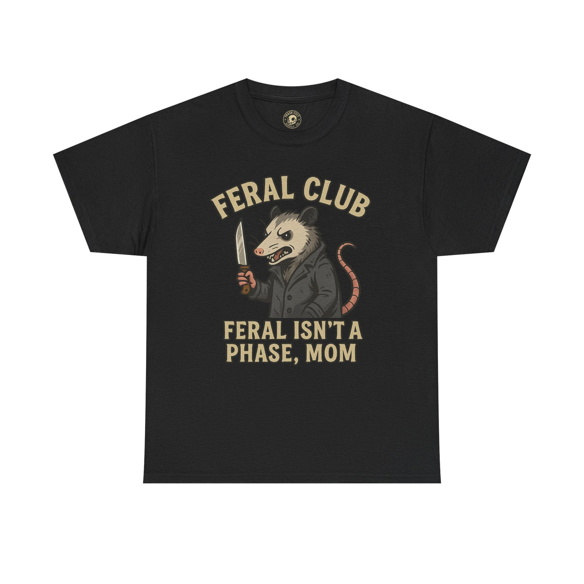 Feral Club Tee - Unisex Heavy Cotton Shirt, Funny Graphic T-Shirt, Gift for Mom, Casual Wear, Easygoing Lifestyle