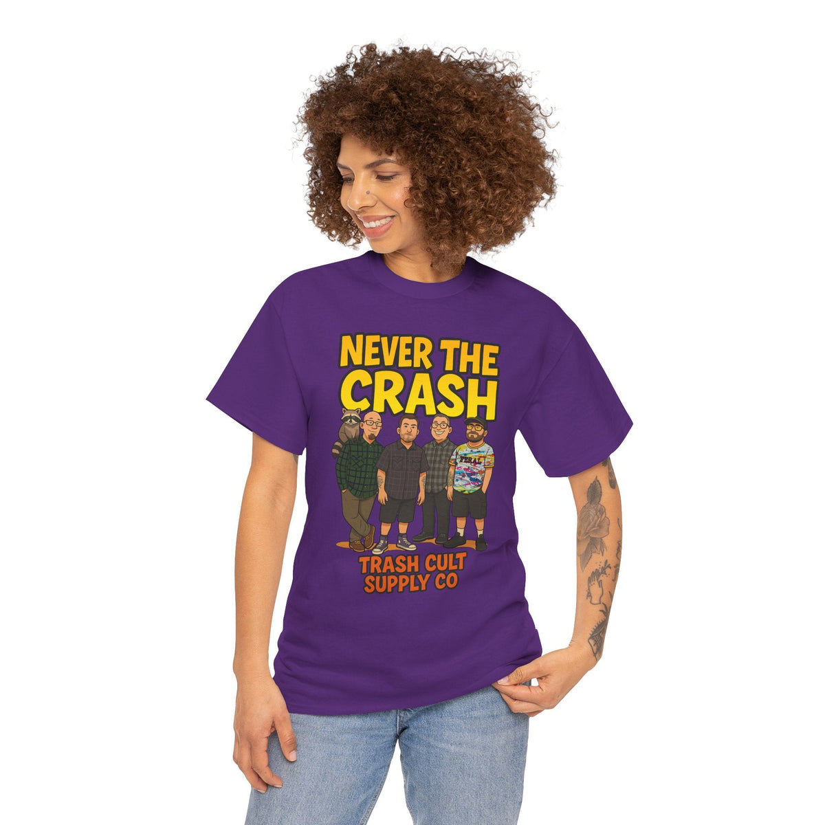 Never The Crash Band Shirt – Bold Graffiti Logo Tee - EXCLUSIVE | Gildan 5000