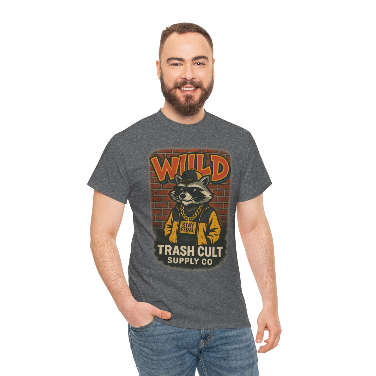 Wild Trash Cult Unisex Tee, Retro Animal T-Shirt, Graphic Tee, Eco-Conscious Apparel, Gift for Nature Lovers, Casual Streetwear