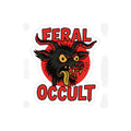 Feral Occult Die-Cut Outdoor Stickers, Unique Laptop Decal, Car Sticker, Witchy Decor, Gift for Occult Lovers