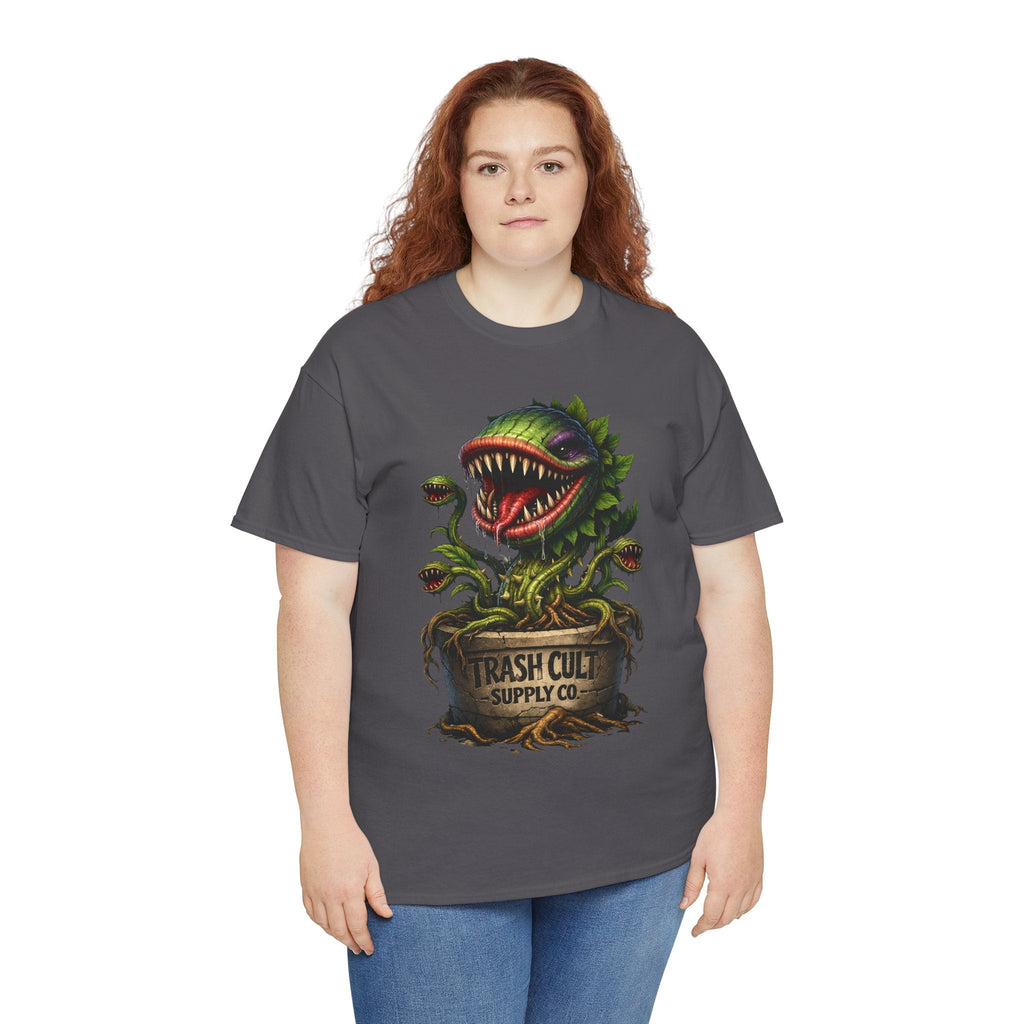 Carnivorous Plant Graphic Tee — "Trash Cult Supply Co." Potted Monster Shirt