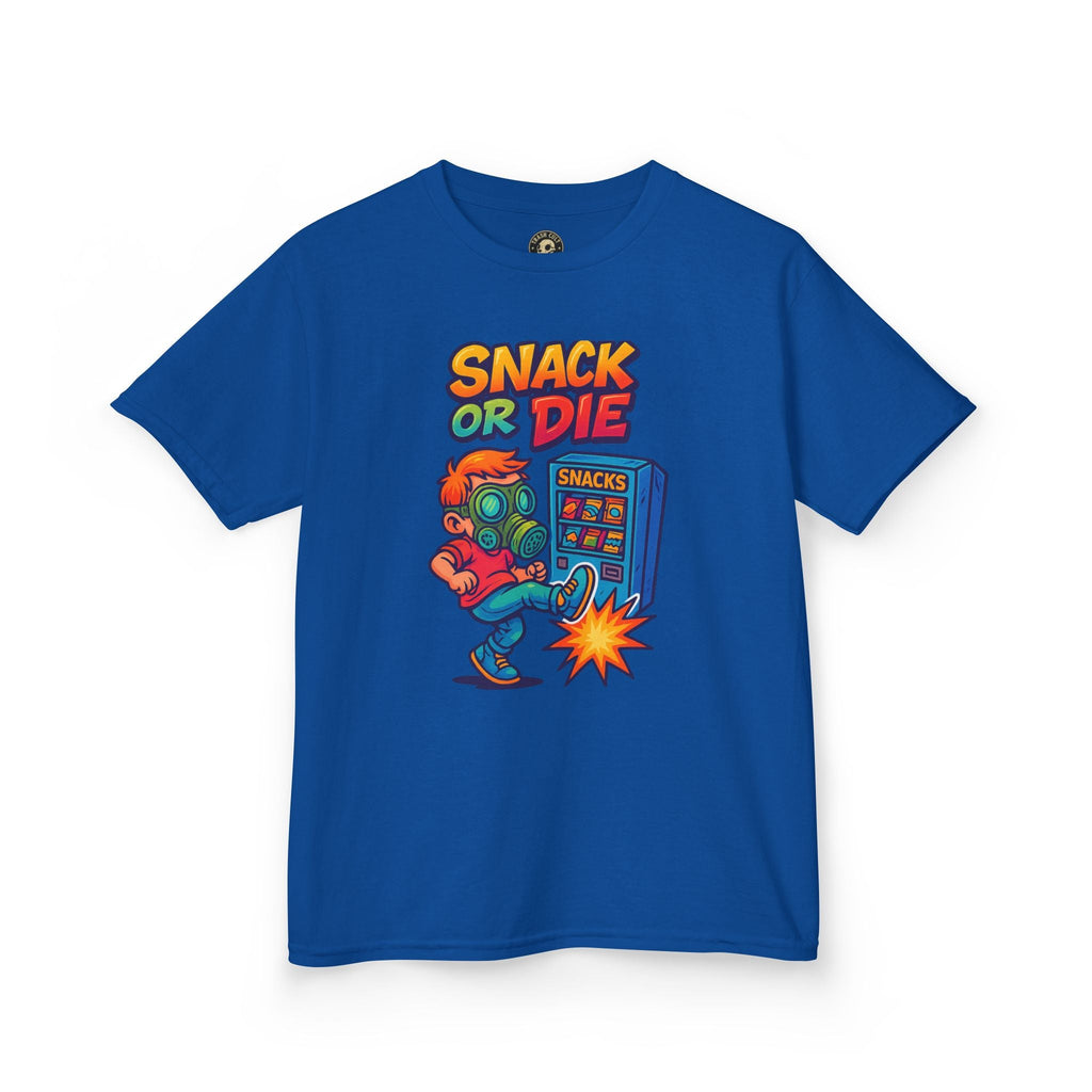 Snack or Die Kids T-Shirt – Funny Retro Gaming Tee for Kids | Playful Cotton Shirt for Snack Lovers