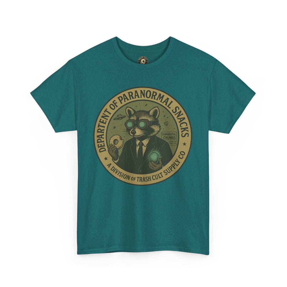 Department of Paranormal Snacks Shirt – Trash Cult Supply Co – Vintage Cryptid Division Tee – Gildan 5000