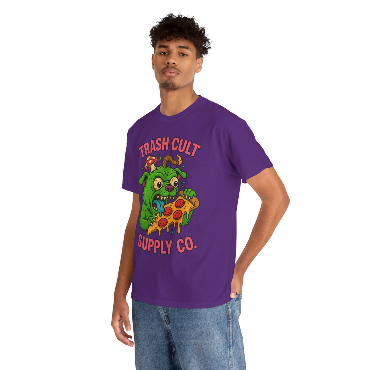 Feral Pizza Monster Shirt – Trash Cult Supply Co | Gildan 5000 Graphic Tee