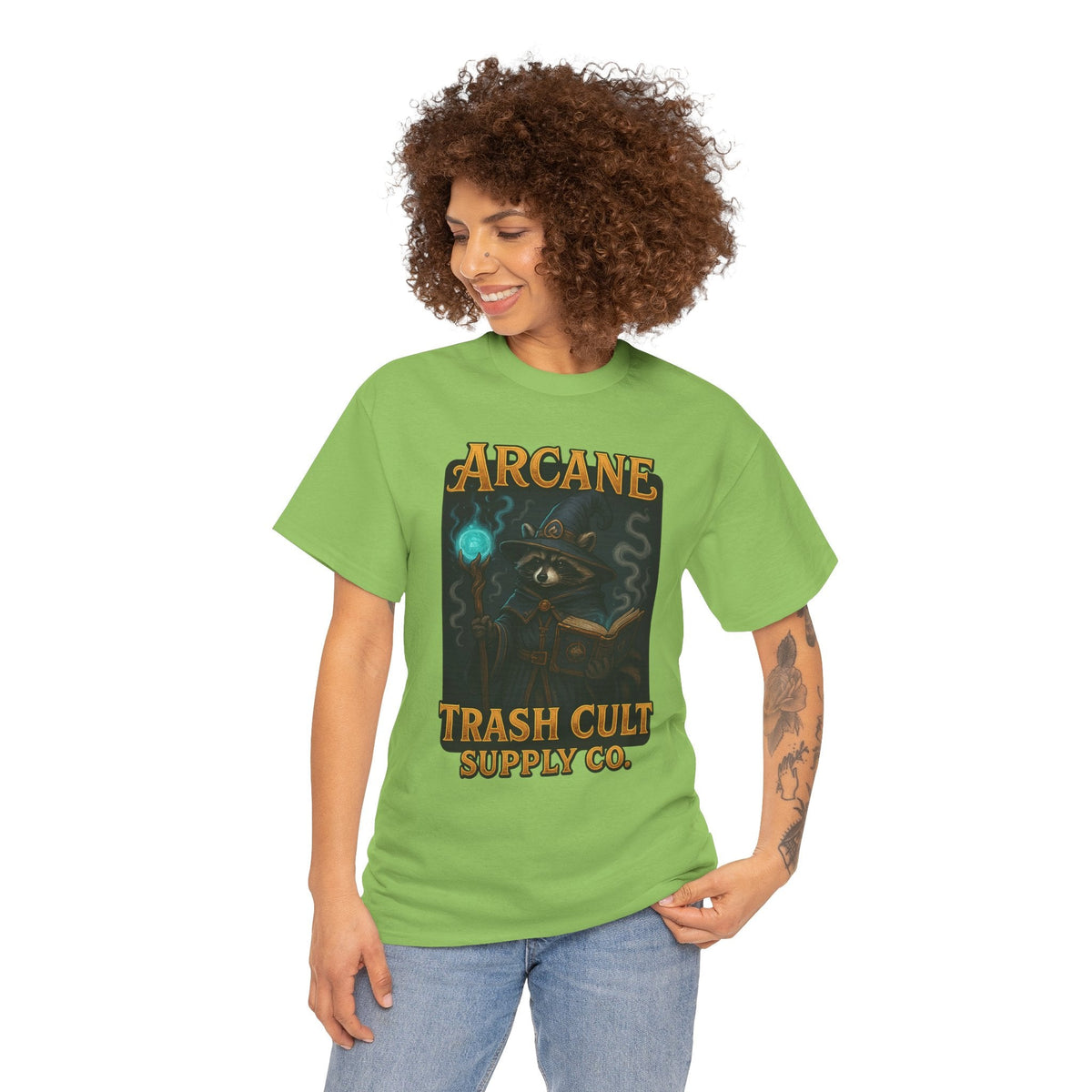 Arcane Trash Cult Unisex Heavy Cotton Tee, Cult Merchandise, Witchy Style, Halloween Tee, Casual Everyday Wear