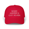Make America Gay Again Dad Hat – Bold LGBTQ+ Statement Cap in Red