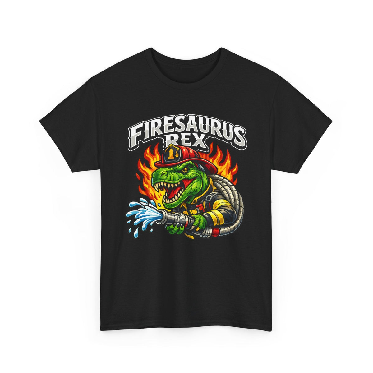 Firesaurus Rex T-Shirt — Funny Firefighter Dinosaur Tee