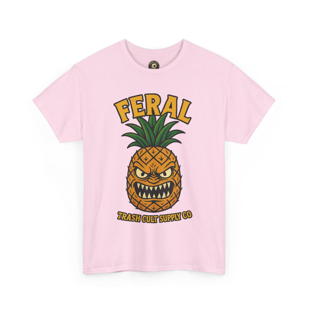Feral Evil Pineapple Shirt – Aggressive Fruit Trashcore Tee – Gildan 5000 Unisex