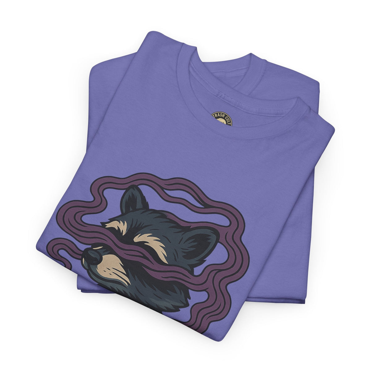 Suited Raccoon Smoke Design – Trash Cult Supply Co | Bold Graffiti Tattoo Tee