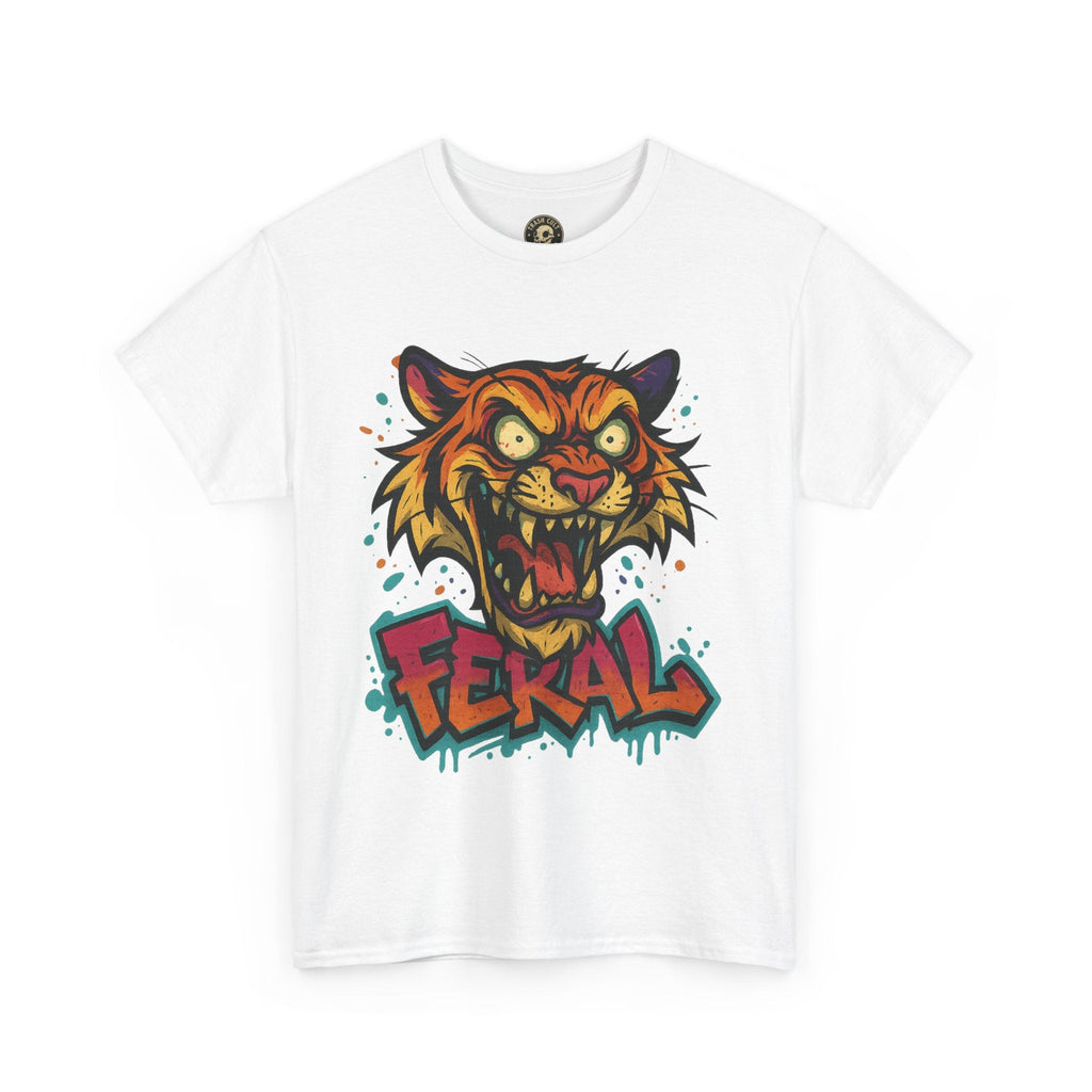 Feral Tiger Graphic Tee, Custom Artwork Shirt, Vintage Style T-Shirt, Casual Wear, Unique Gift for Animal Lovers