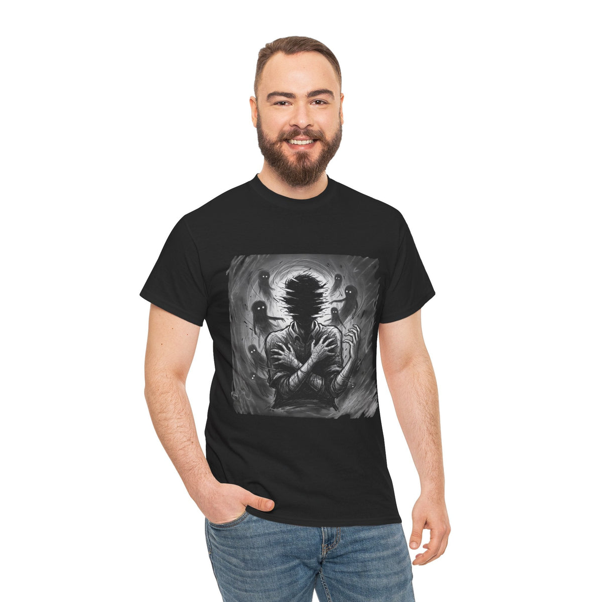 Xian Allen x Trash Cult Shirt – “Don’t Let Them In” | Ghost Spiral Emotional Horror Tee