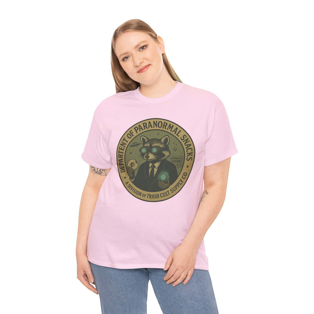 Department of Paranormal Snacks Shirt – Trash Cult Supply Co – Vintage Cryptid Division Tee – Gildan 5000