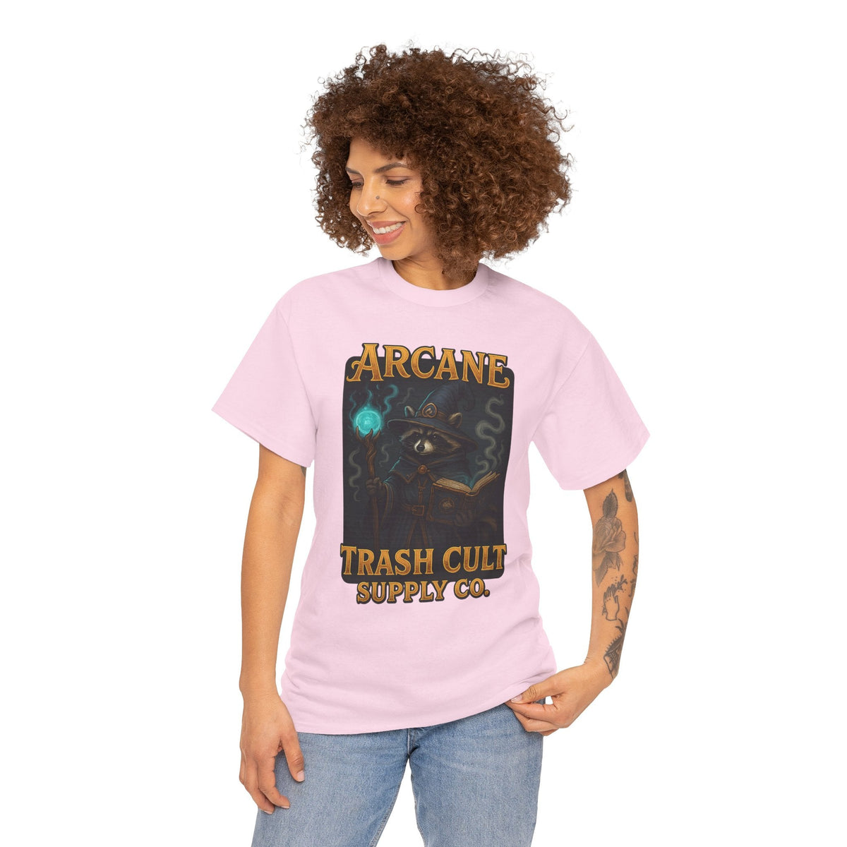 Arcane Trash Cult Unisex Heavy Cotton Tee, Cult Merchandise, Witchy Style, Halloween Tee, Casual Everyday Wear