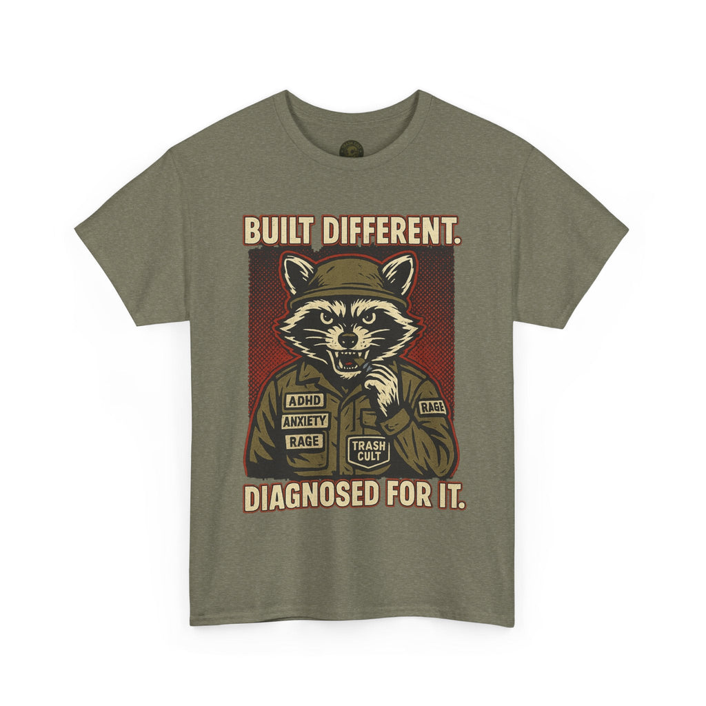 Built Different Diagnosed For It Military Raccoon Shirt – Gildan 5000