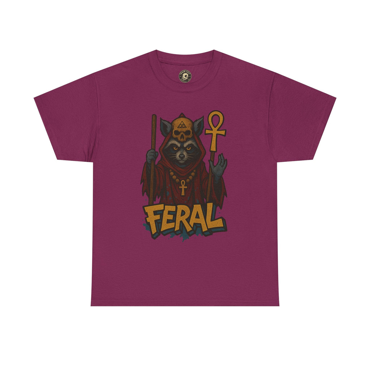 FERAL Raccoon Cult Leader Shirt – Graffiti Style Streetwear Tee | Bold Trashcore Design on Gildan 5000