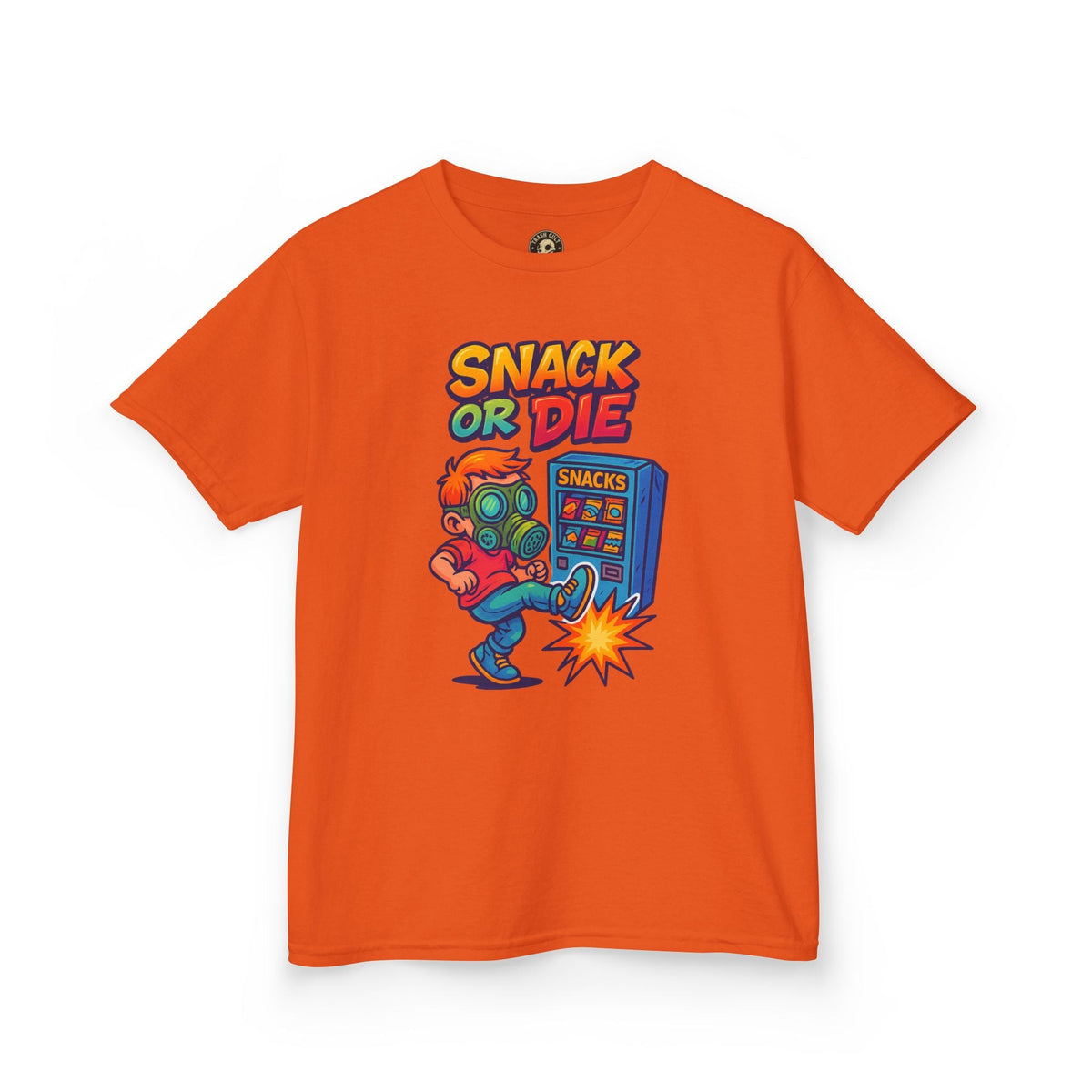 Snack or Die Kids T-Shirt – Funny Retro Gaming Tee for Kids | Playful Cotton Shirt for Snack Lovers