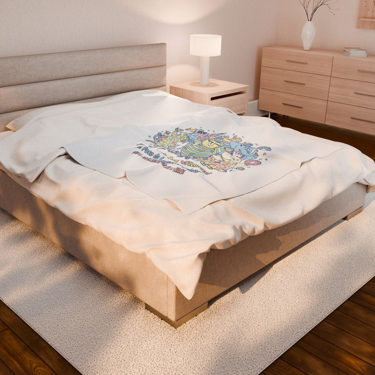 Cozy Cute Chaos Velveteen Plush Blanket | mildly unhinged, whimsical weird