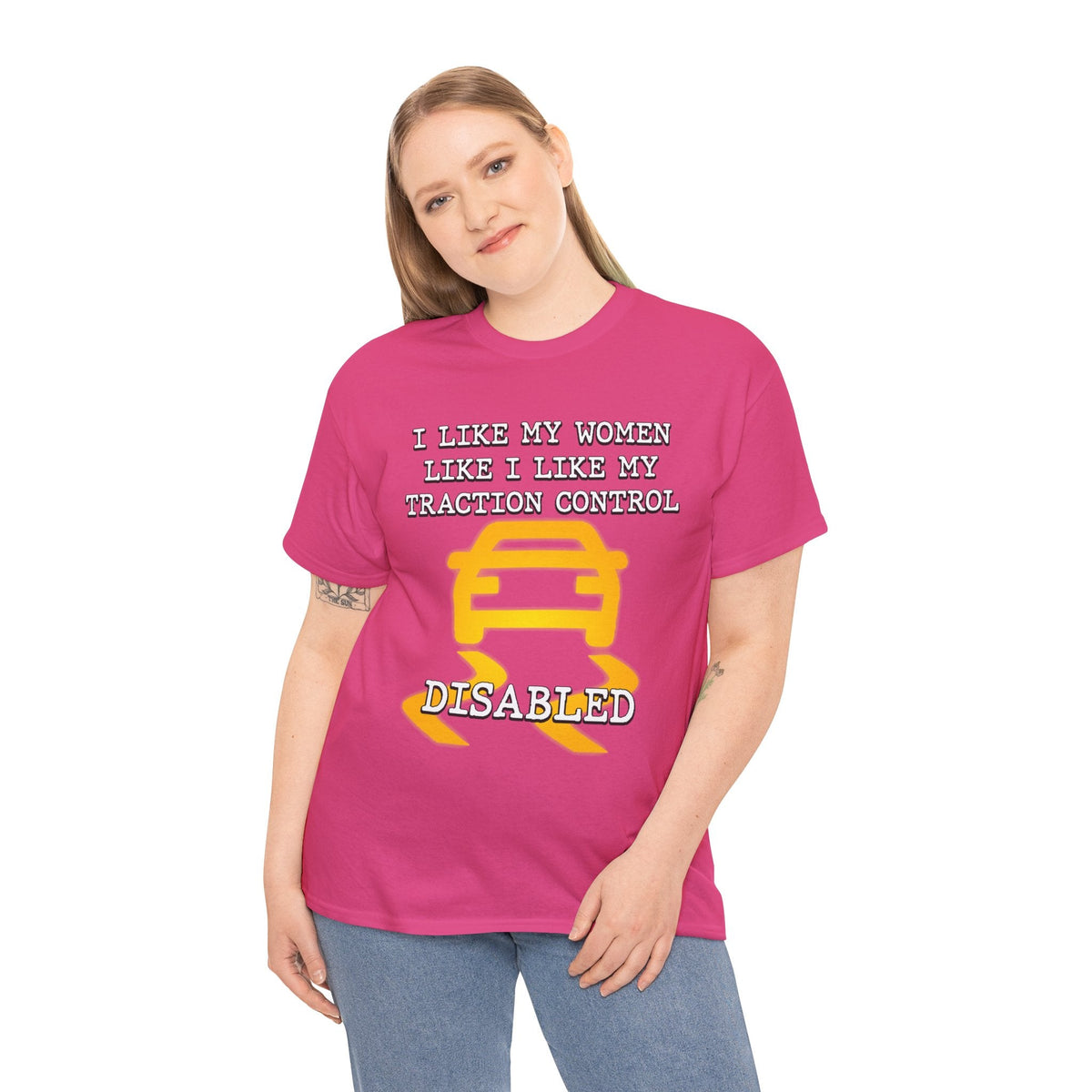 “Traction Control: Off. Standards: Lower.” Funny Car Meme T-Shirt