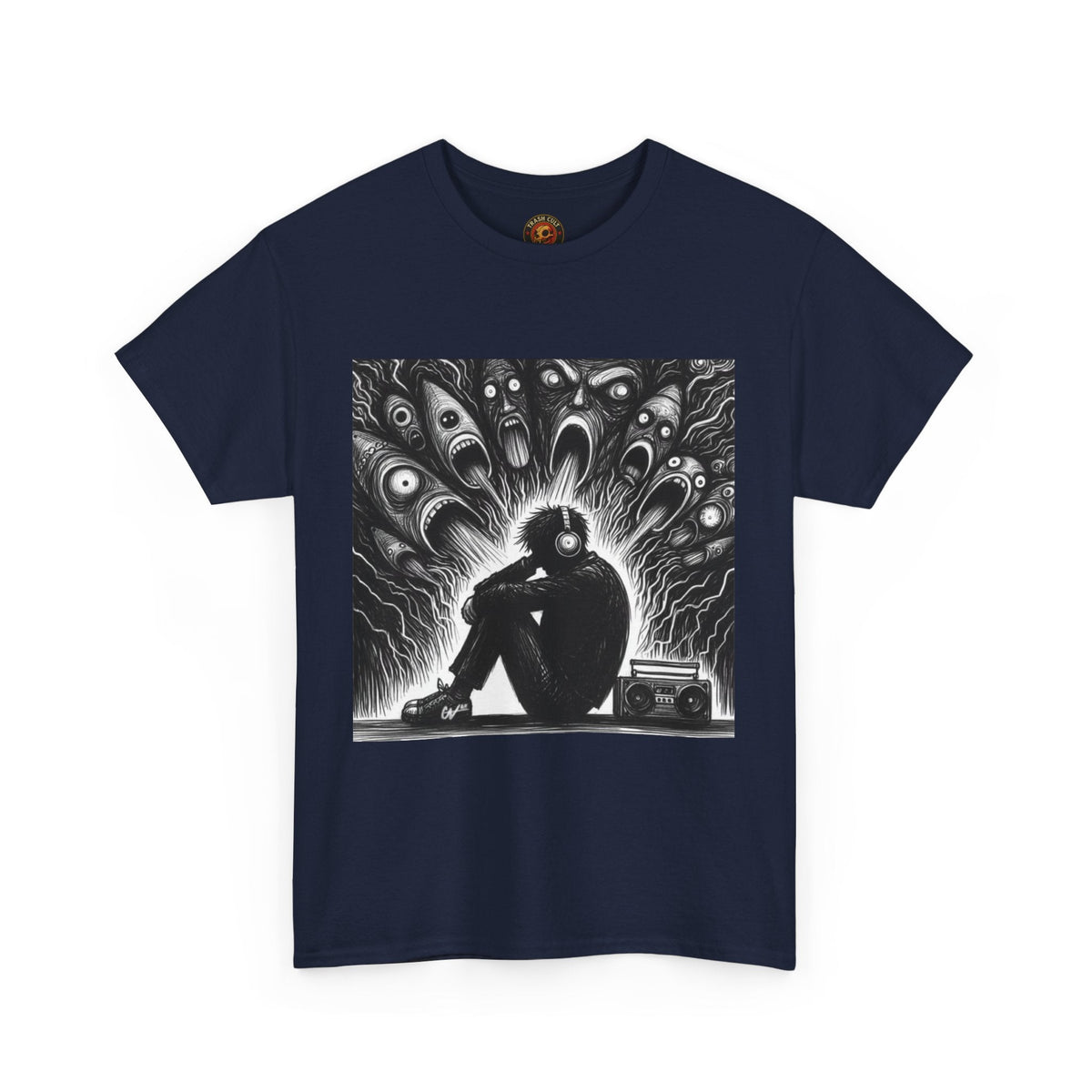 Xian Allen x Trash Cult Shirt – “Turn It Up Louder” | Screaming Chaos Headphones Tee