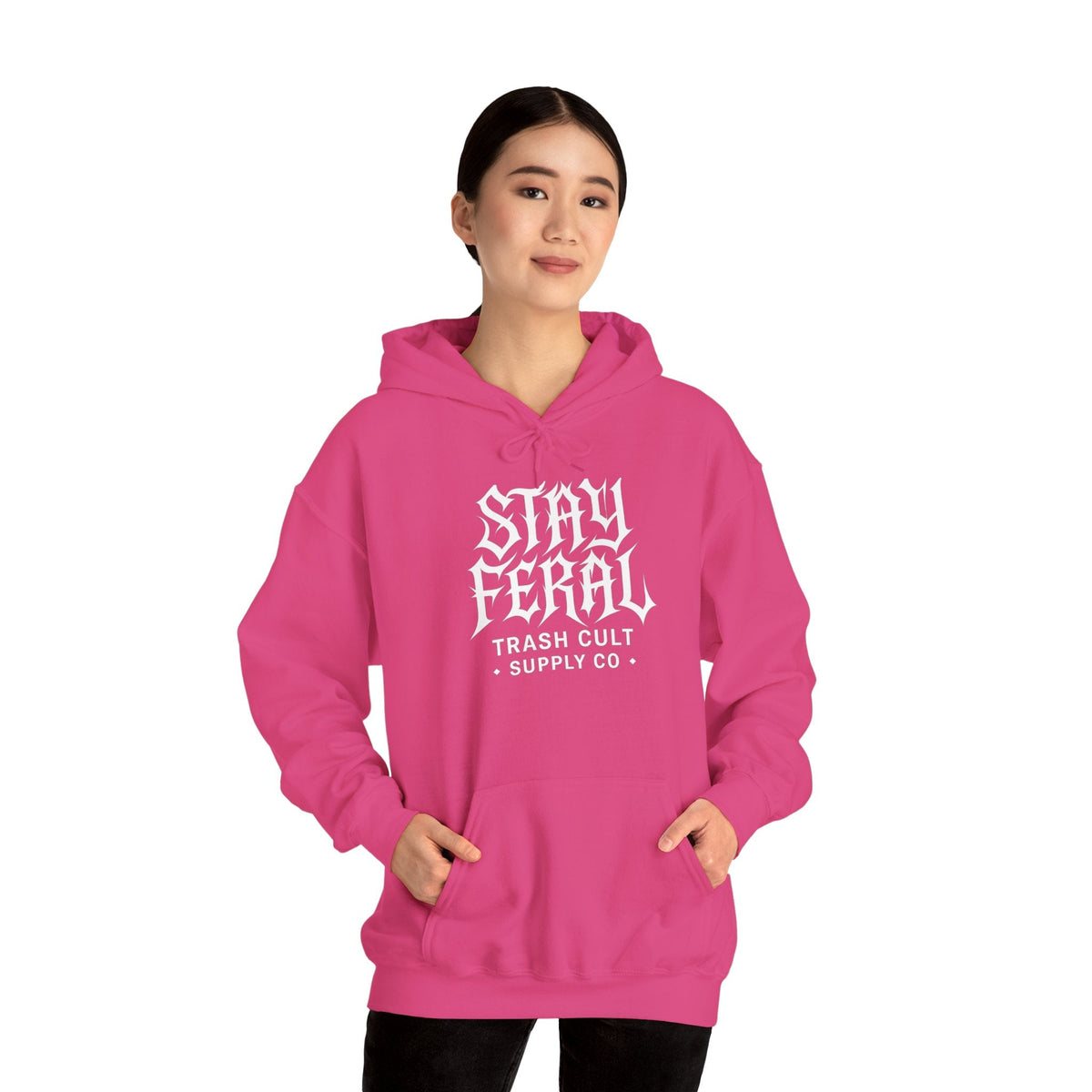 Stay Feral Gothic Hoodie – Trash Cult Supply Co Unisex Pullover