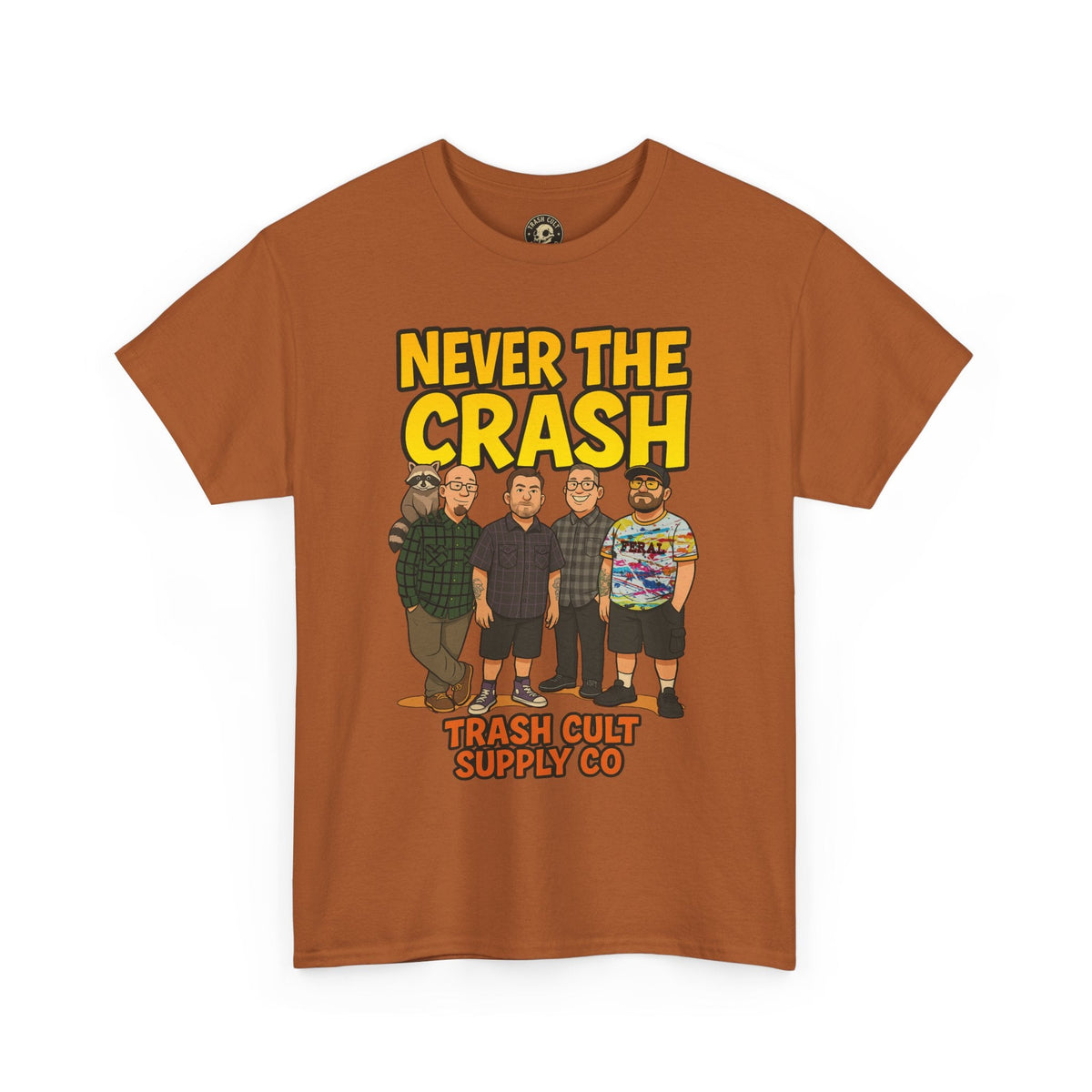 Never The Crash Band Shirt – Bold Graffiti Logo Tee - EXCLUSIVE | Gildan 5000