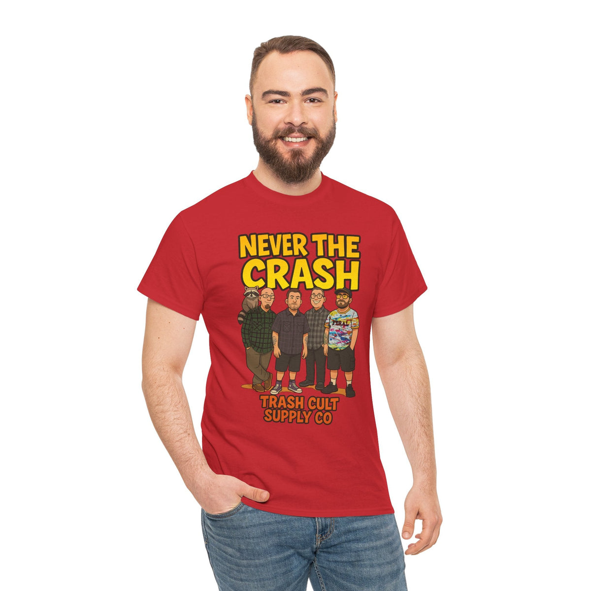 Never The Crash Band Shirt – Bold Graffiti Logo Tee - EXCLUSIVE | Gildan 5000