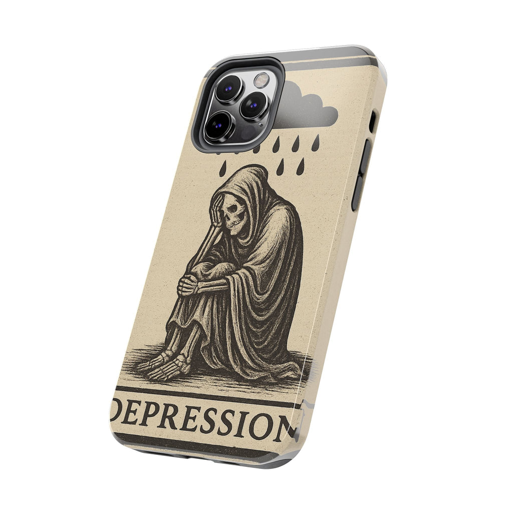 Dark Humor Phone Case, Goth iPhone Cover, Macabre Gift, Depression Art Case, Unique Phone Protector