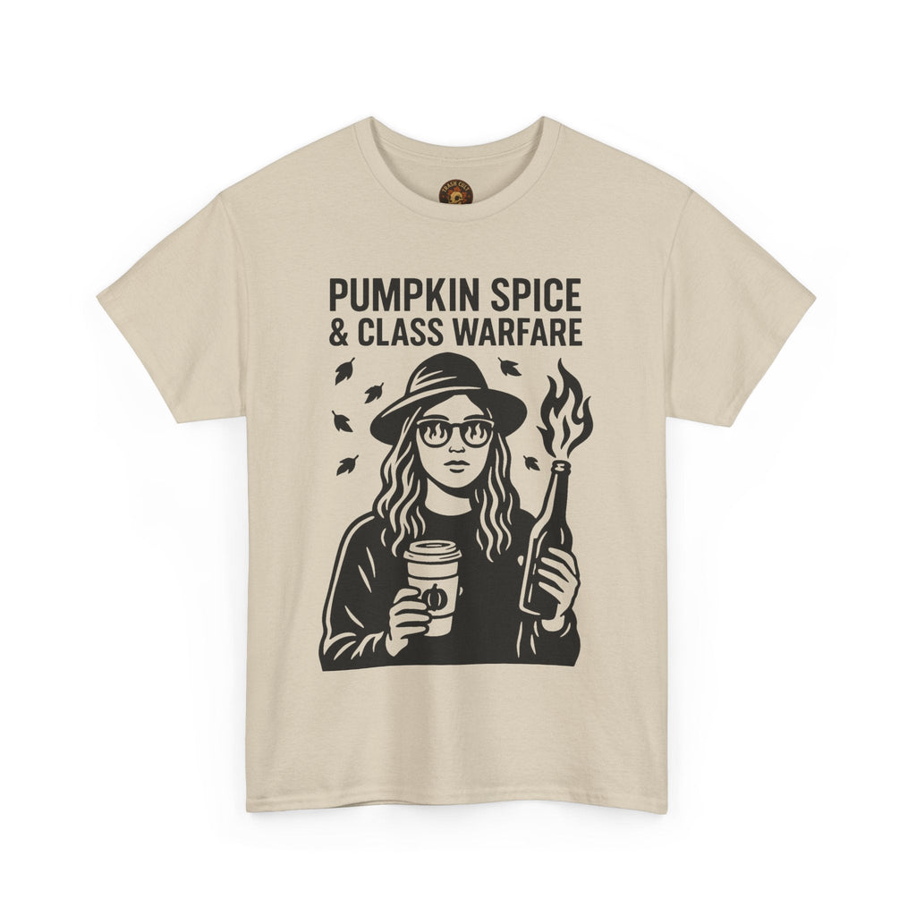 Pumpkin Spice & Class Warfare Shirt – Fall Riot Girl Graphic Tee – Fall of Humanity Collection – Trash Cult Supply Co.