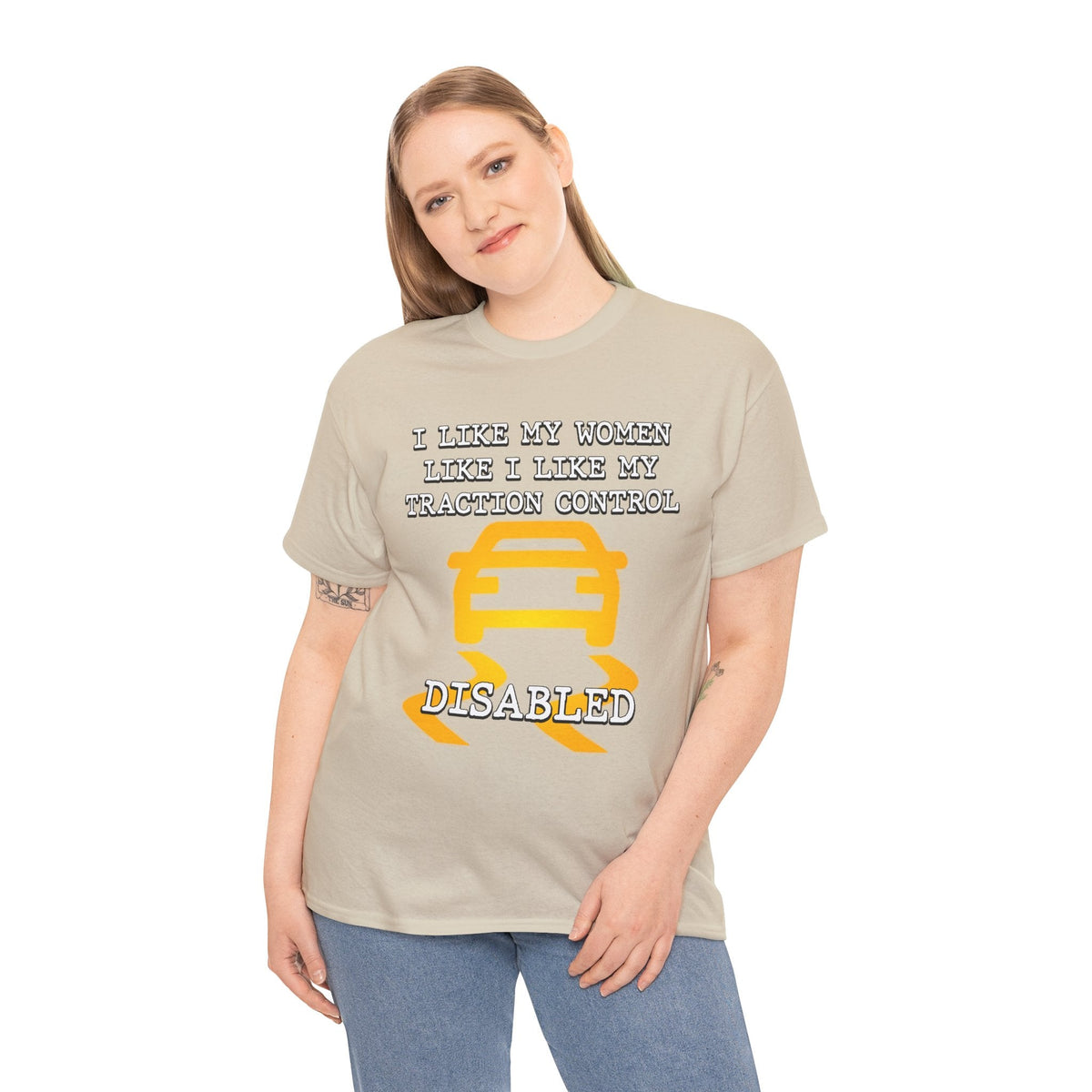 “Traction Control: Off. Standards: Lower.” Funny Car Meme T-Shirt