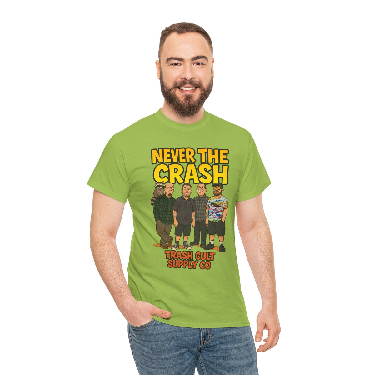 Never The Crash Band Shirt – Bold Graffiti Logo Tee - EXCLUSIVE | Gildan 5000