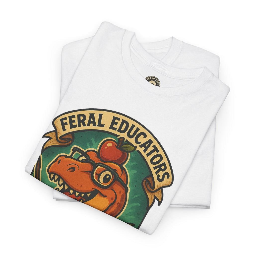 Feral Educators Tee, Fun Teacher Shirt, Unisex Cotton Tee, Gift for Educators, Classroom Apparel, Teacher Appreciation Day