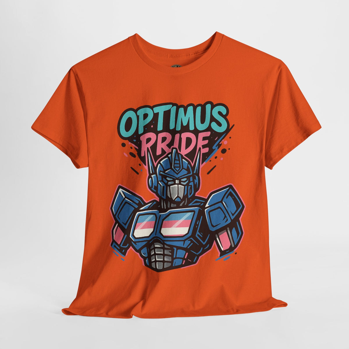 Optimus Pride T-Shirt – Trans Pride Robot Graphic Tee | Gildan 5000 Unisex Shirt