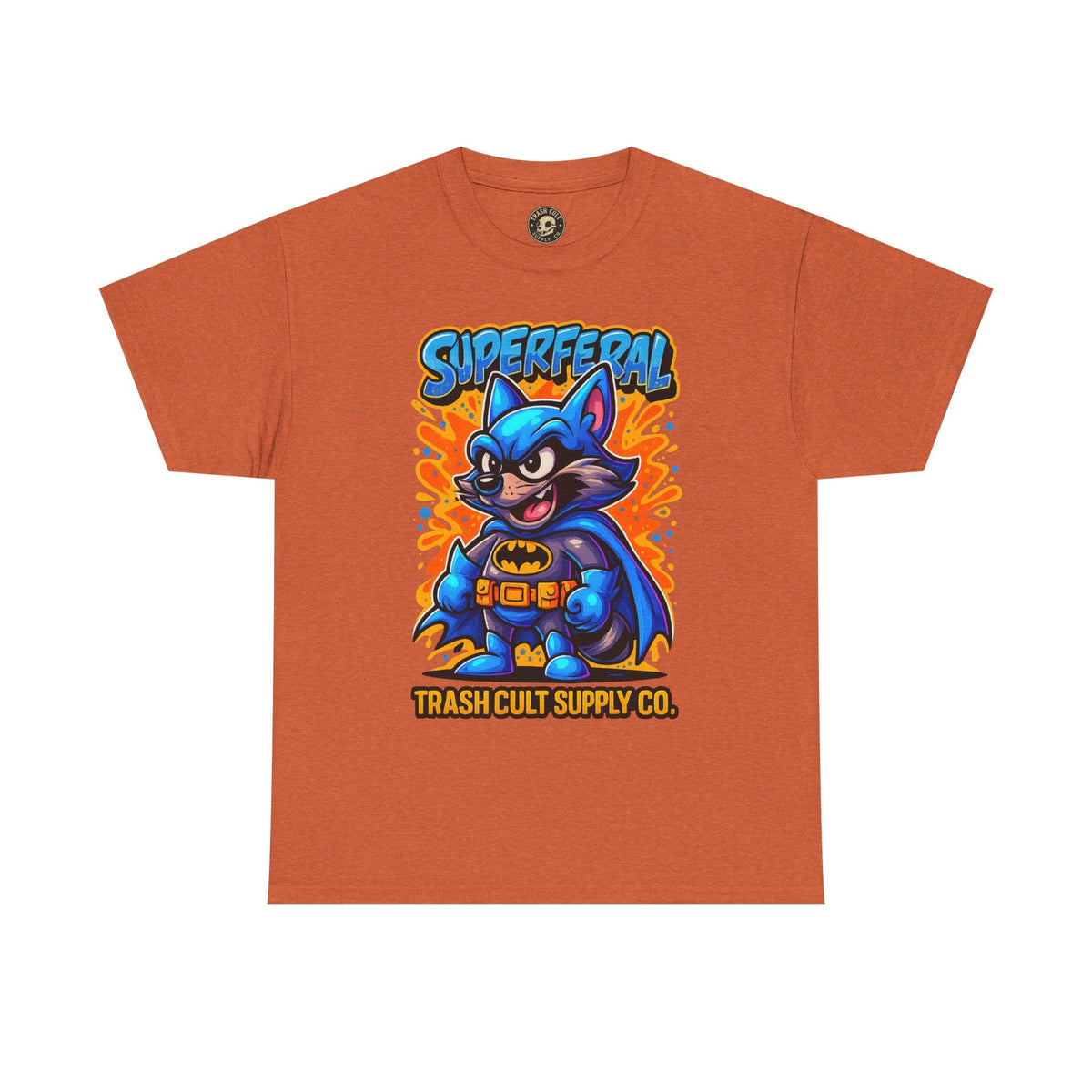 SuperFeral Raccoon Graffiti Shirt – Bold New School Superhero Streetwear | Trash Cult Supply Co