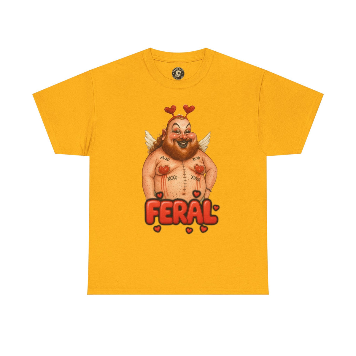 Feral Cupid Macabre Valentine Shirt | Fun Graphic Shirt, Quirky Gift, Casual Wear, Valentine's Apparel, Trendy Statement Top