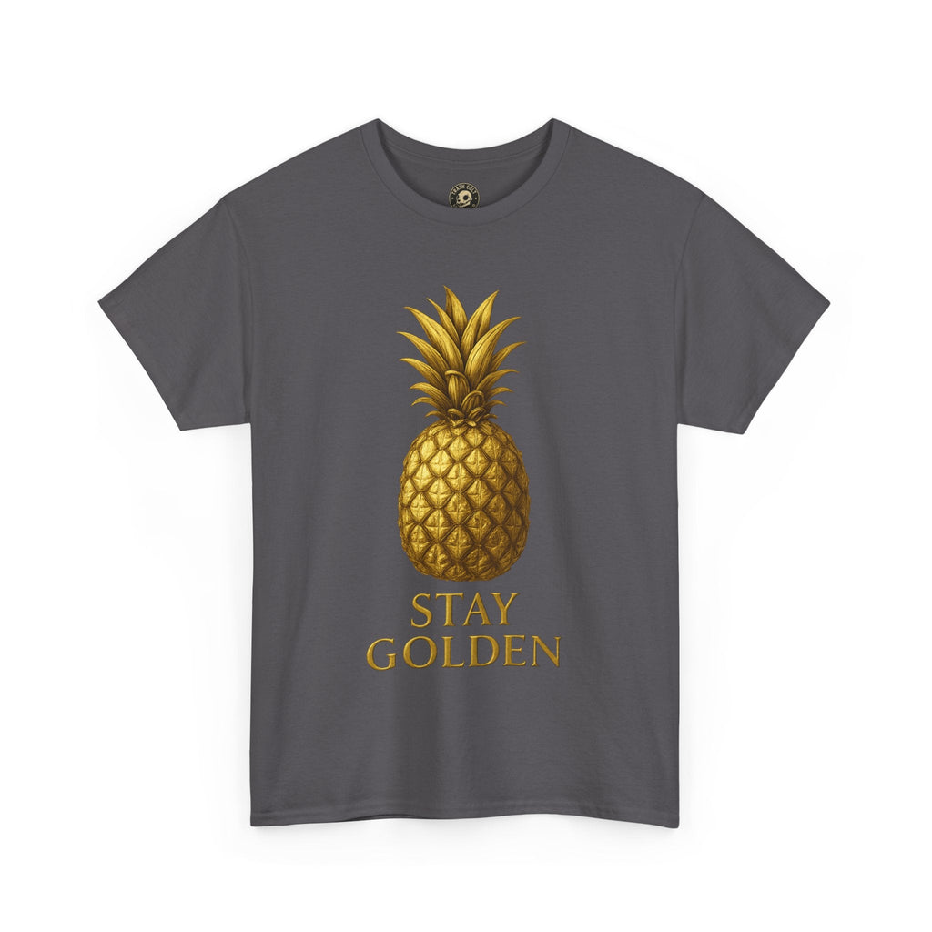 Stay Golden Pineapple Tee - Summer Vibes, Casual Wear, Gift for Her, Tropical Design, Unisex Cotton Tee