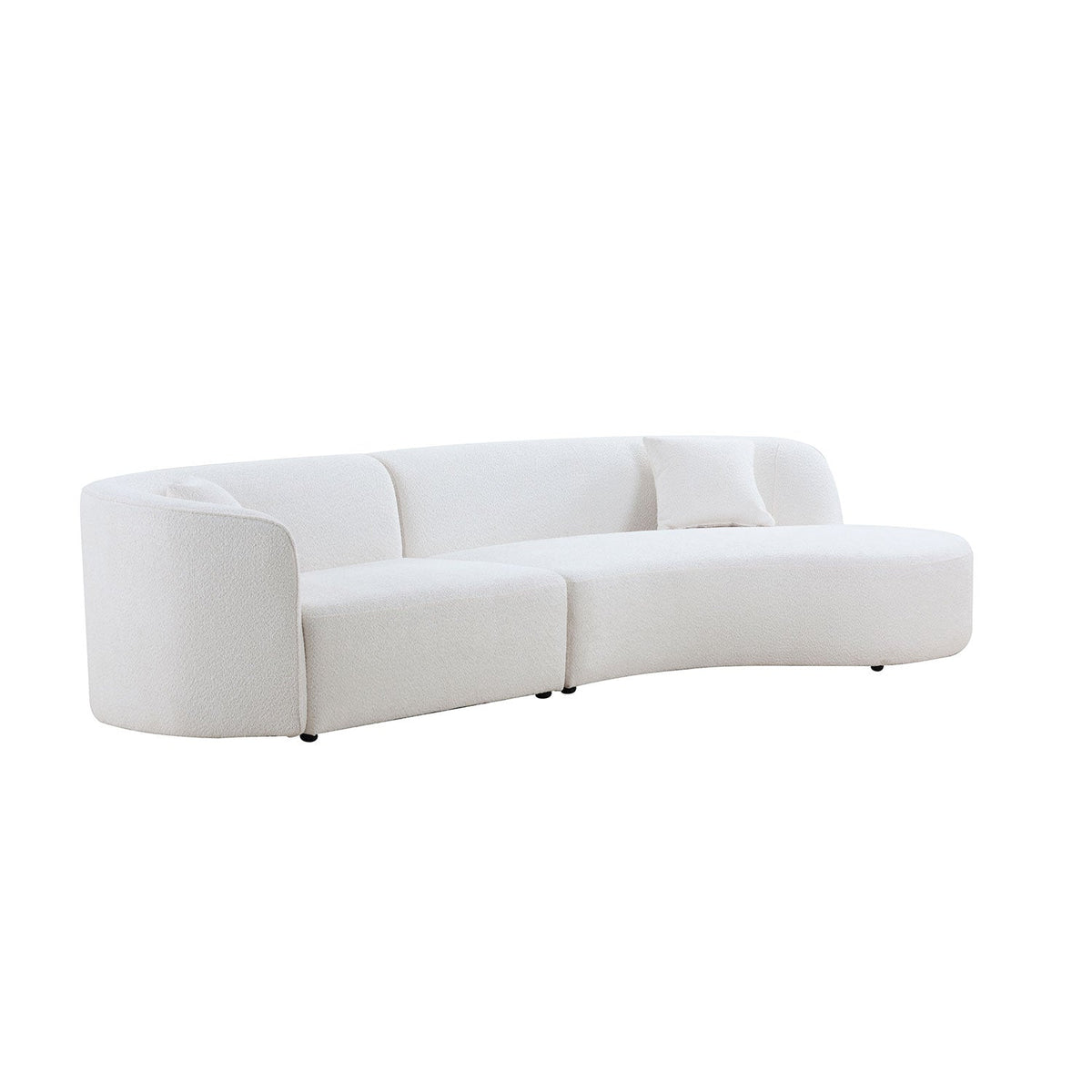 Luxury Modern Style Living Room Upholstery Curved Sofa with Chaise
