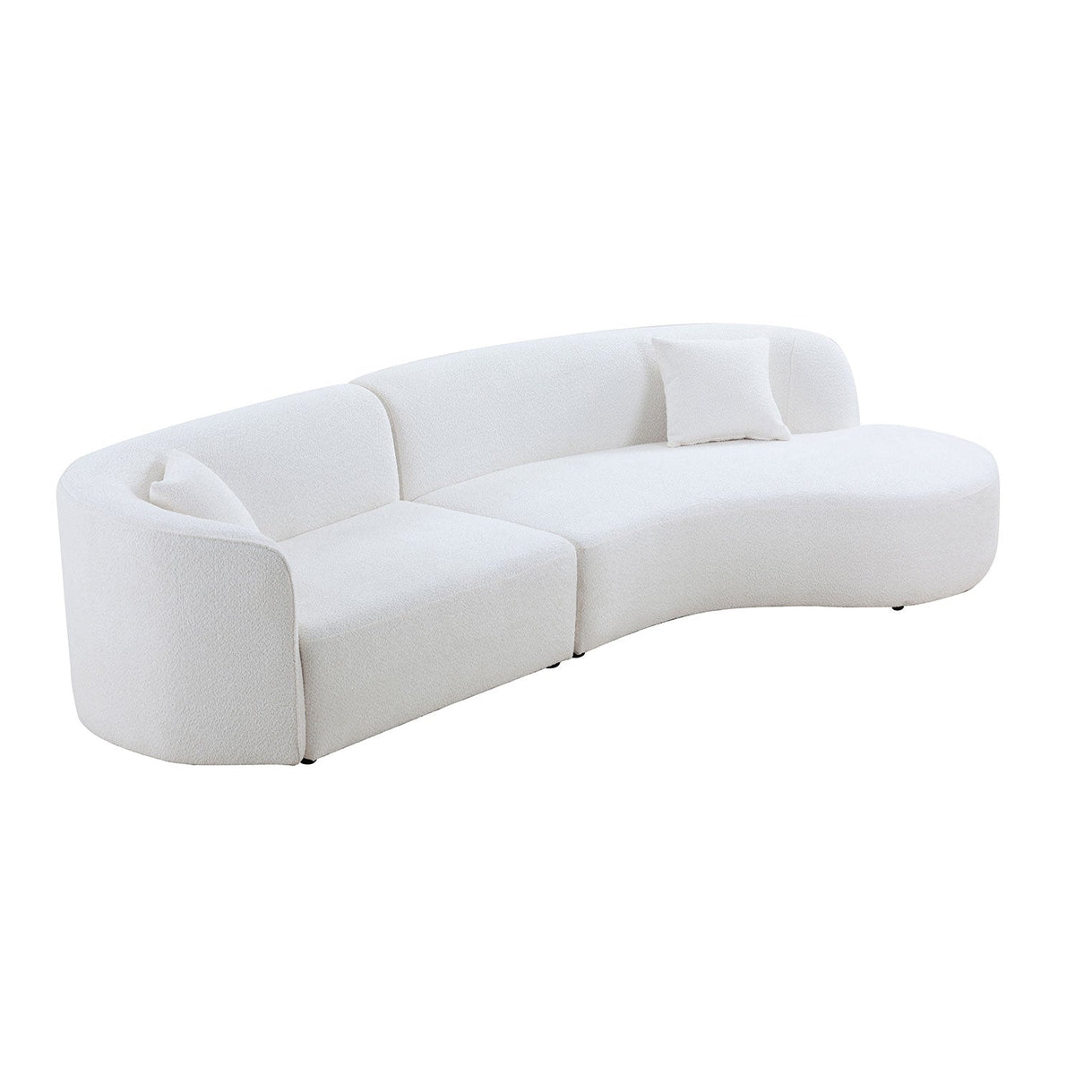 Luxury Modern Style Living Room Upholstery Curved Sofa with Chaise