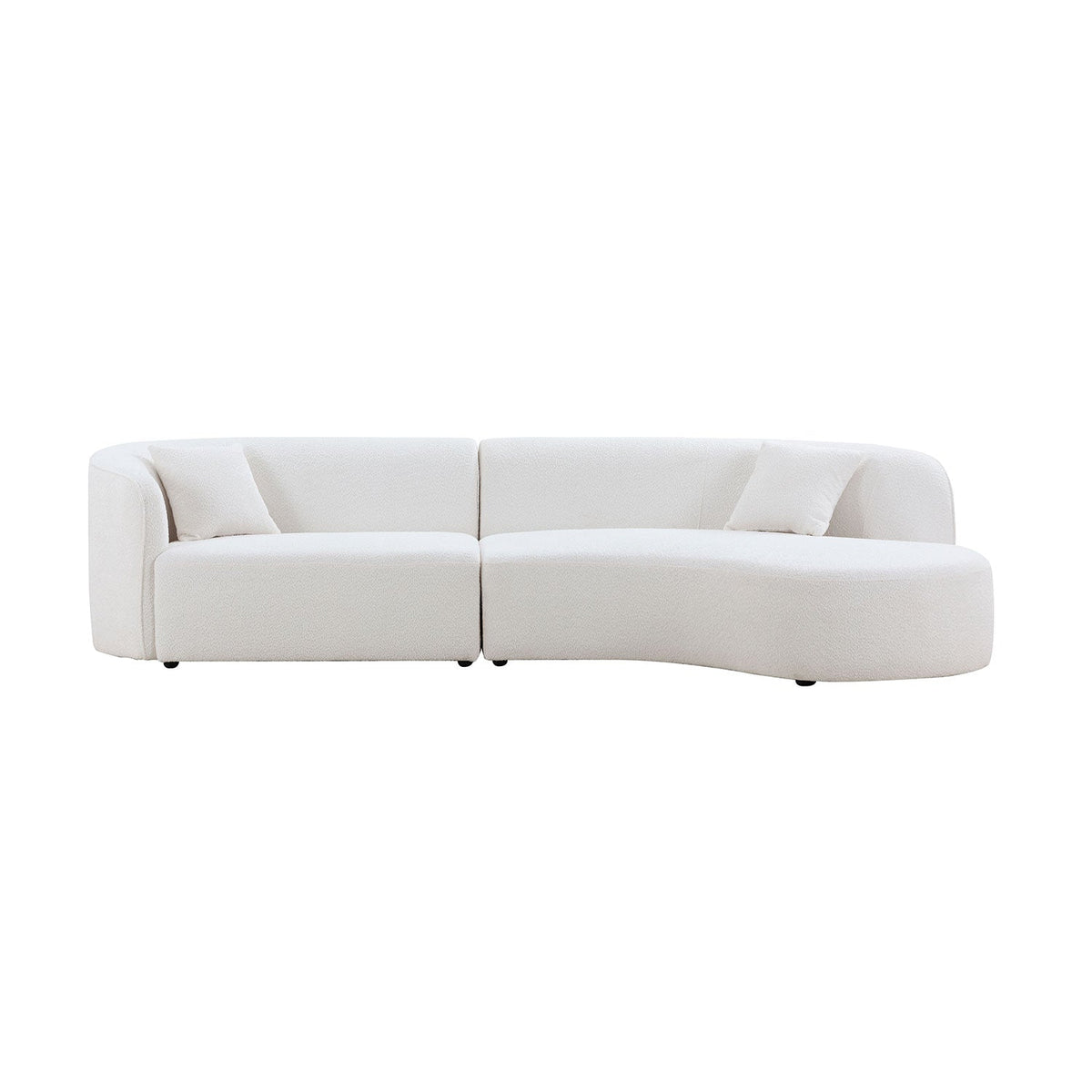 Luxury Modern Style Living Room Upholstery Curved Sofa with Chaise