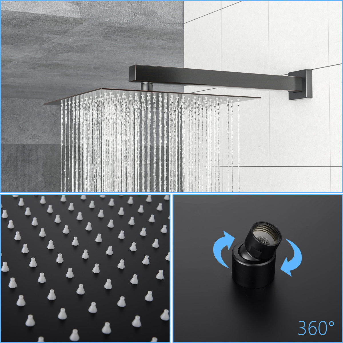 Shower System with Waterfall Tub Spout