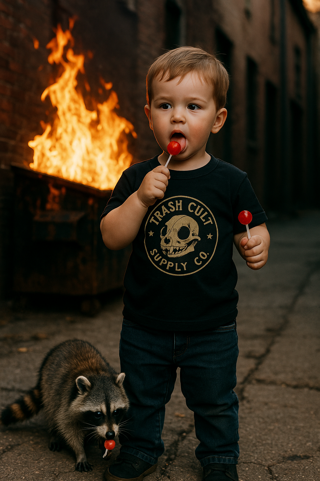 Trash Cult Skull Infant Tee, Baby T-Shirt, Unisex Baby Top, Cute Skull Baby Clothes, Edgy Infant Apparel, Trendy Newborn Gift