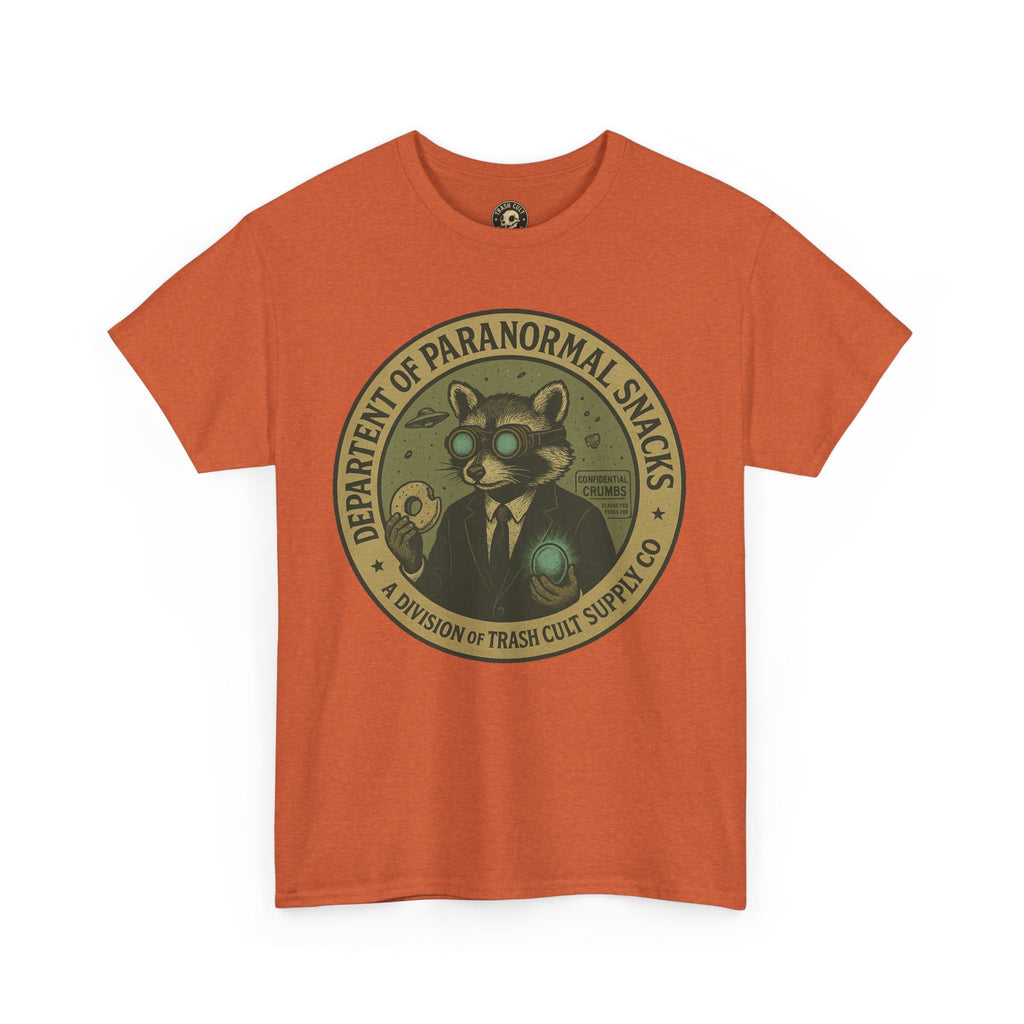 Department of Paranormal Snacks Shirt – Trash Cult Supply Co – Vintage Cryptid Division Tee – Gildan 5000