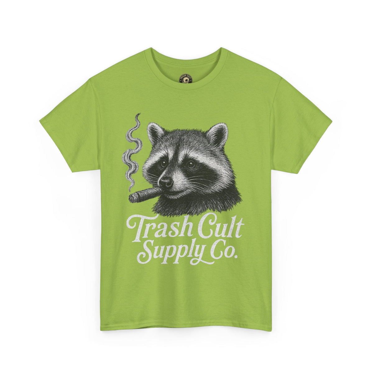 Monochrome Raccoon Cigar Shirt – Trash Cult Supply Co. | Gildan 5000 Tee